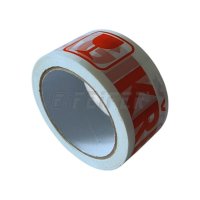 Páska lepící 48 mm x 66 m, bílá, potisk FRAGILE/KŘEHKÉ, tichá